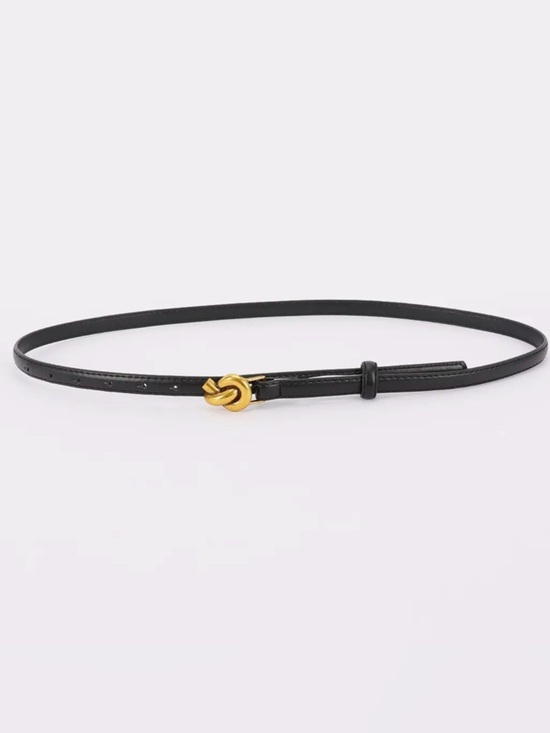 Gold Knot Buckle Black Belt main image 5